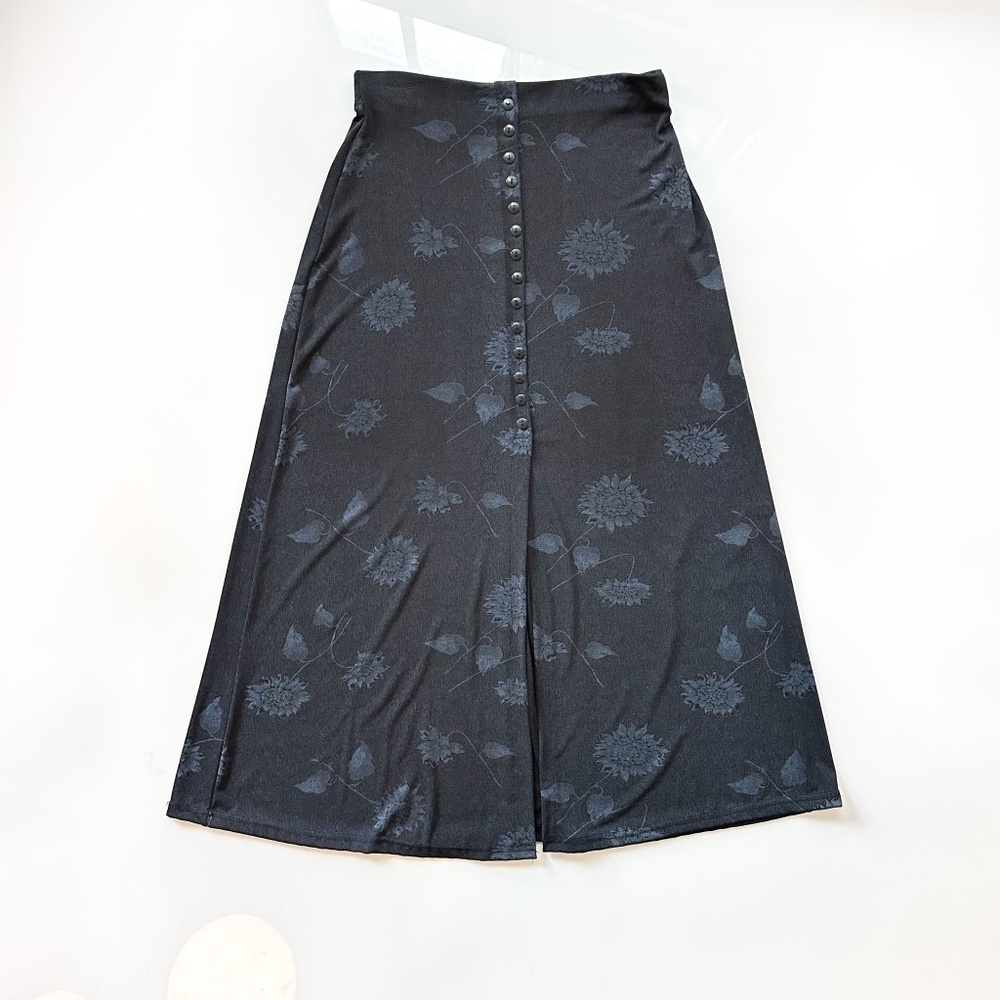 Es • se / Vintage 90's‎ Sunflower Midi Skirt -